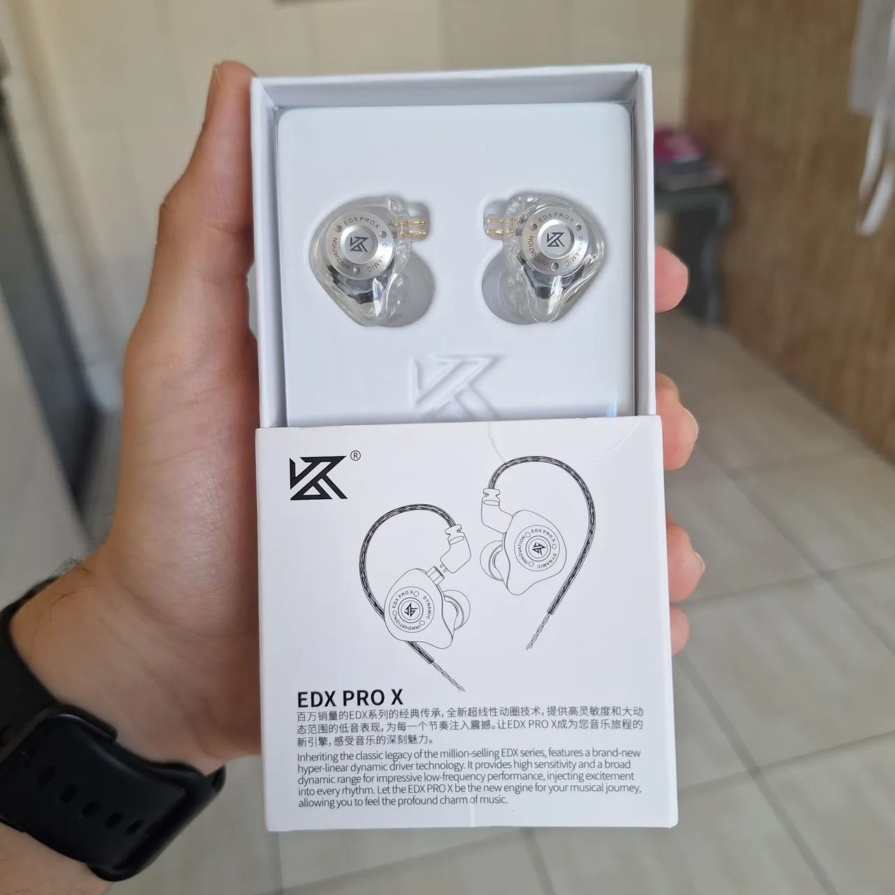 Fone KZ EDX Pro X com Microfone