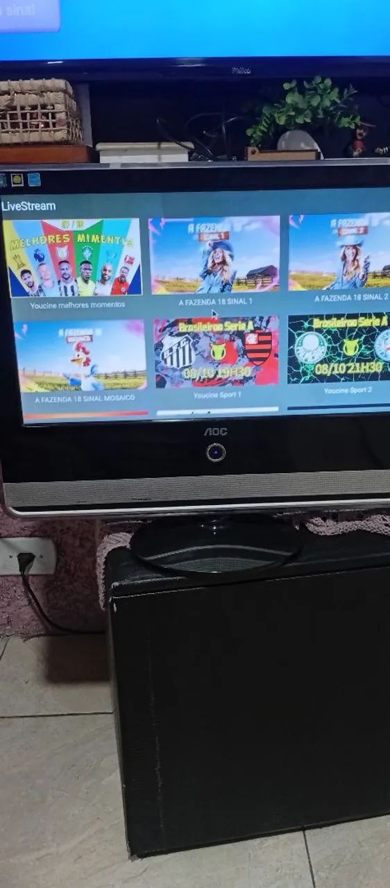 Tv monitor AOC 22 polegadas com hdmi Pc VGA av sem controle  - Foto 2