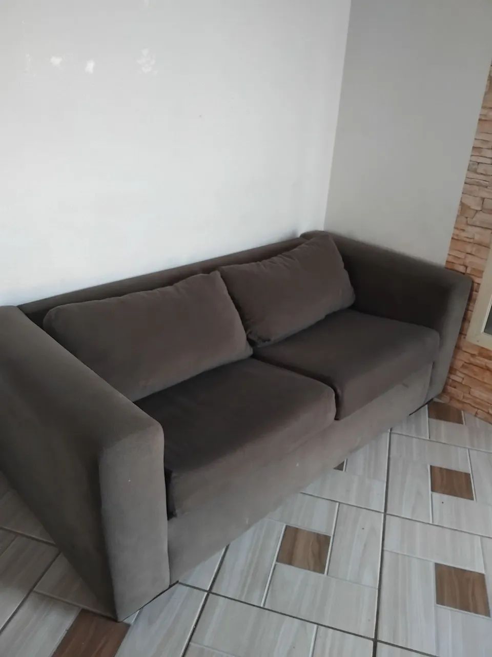 Sofa 3 lugares com almofadas e assentos móveis! - Foto 3