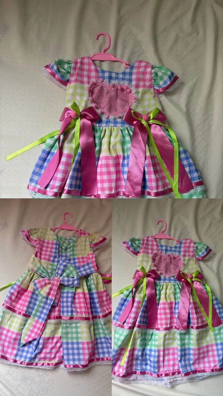 Vestido infantil junino 
