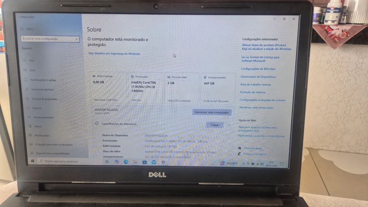 Notebook dell i7-8550 - Foto 3