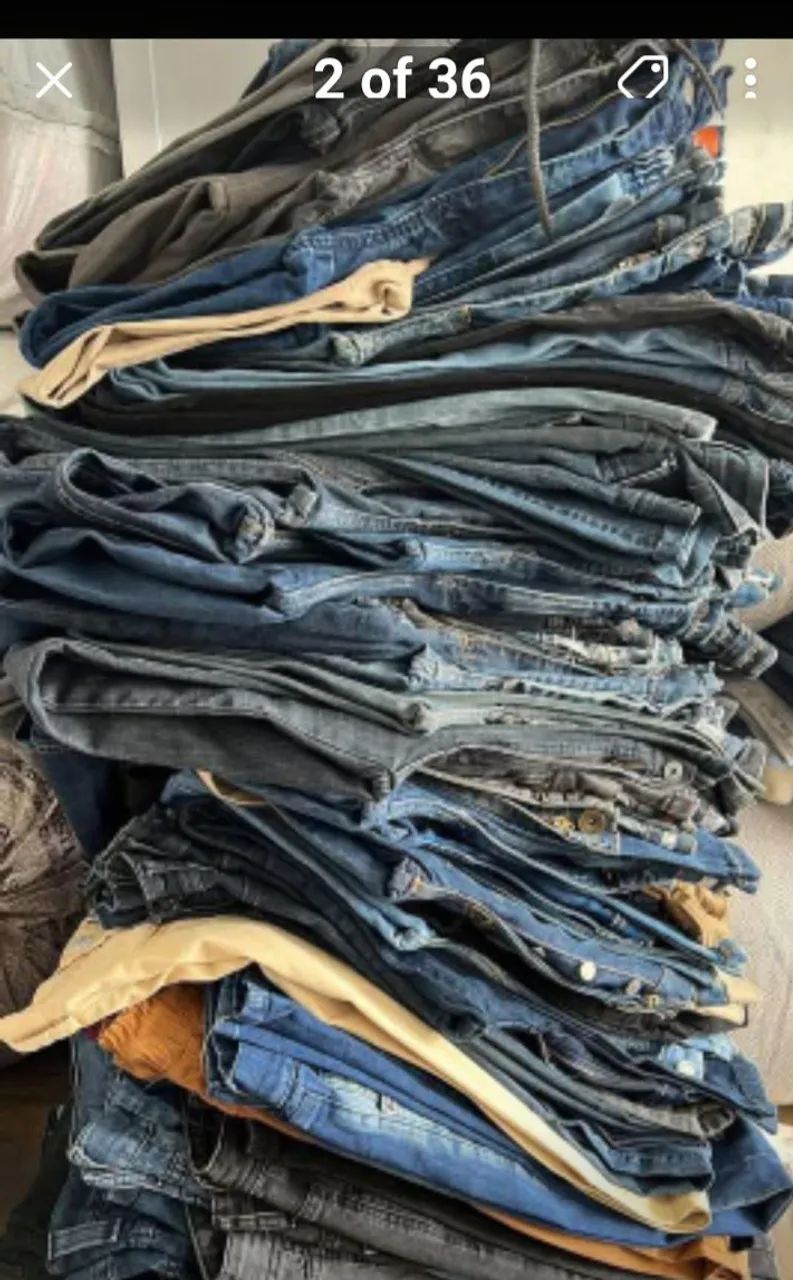 Calças jeans masculinas usadas 