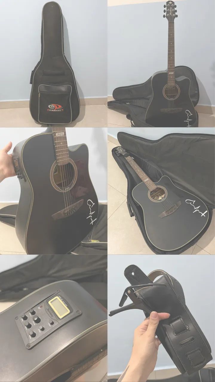 VIOLÃO ELÉTRICO STRINBERG + ACESSÓRIOS  - Foto 5
