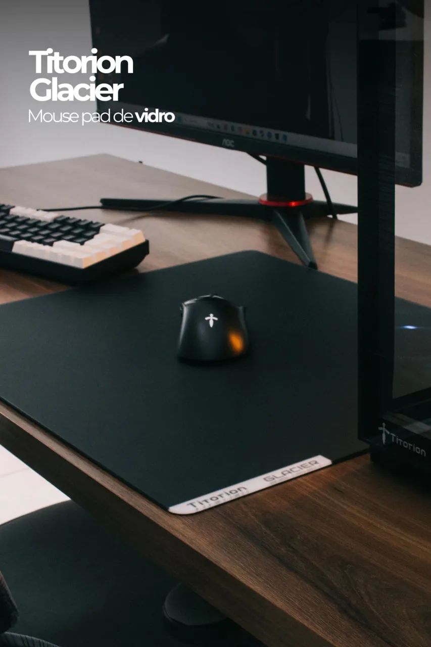 Mousepad de vidro titorion 