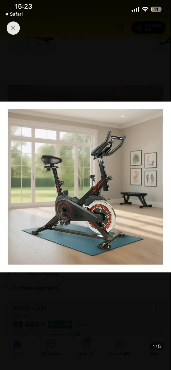Bicicleta ergométrica spinning 