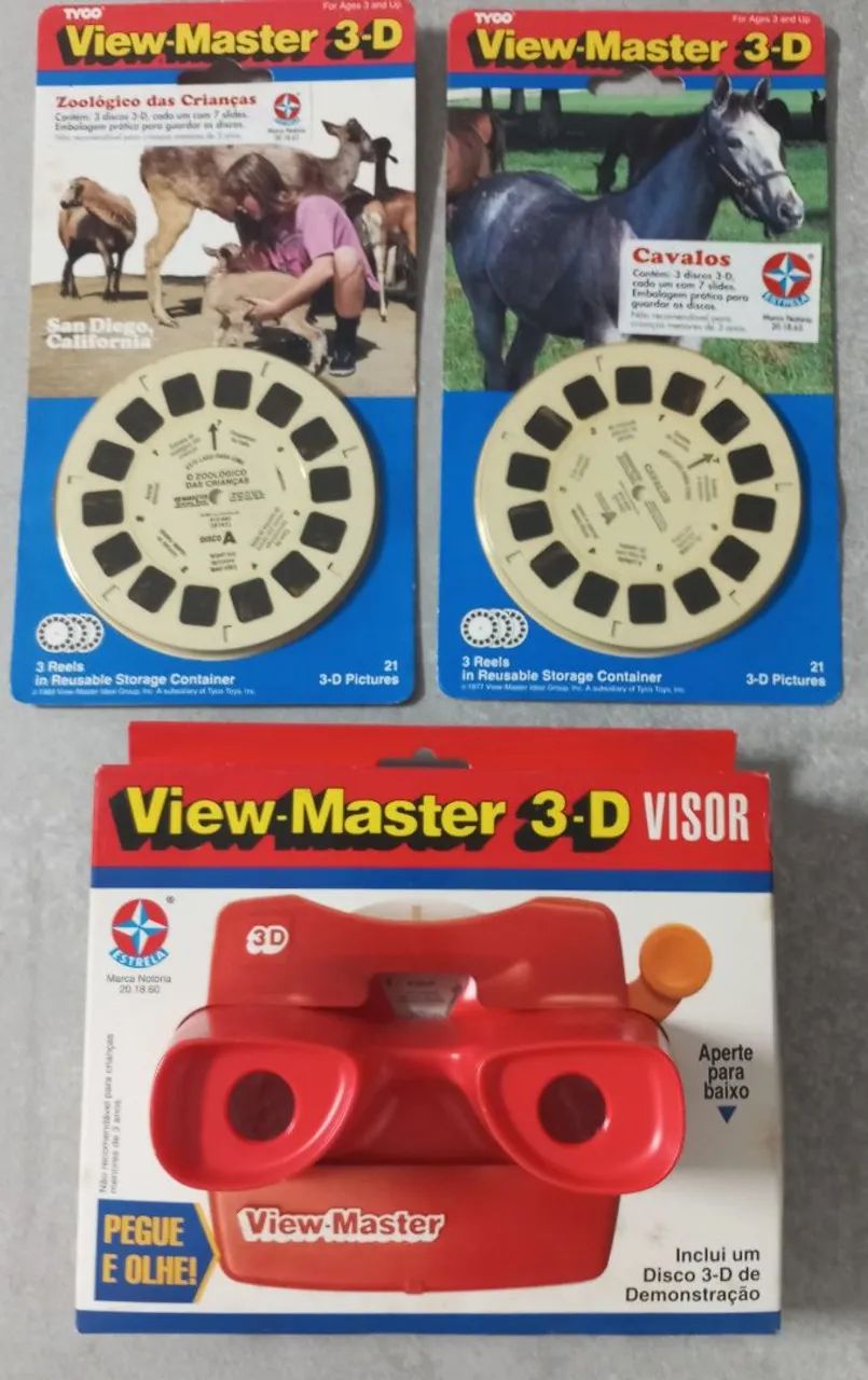 Visor e Par de filmes View Master 3D - Estrela