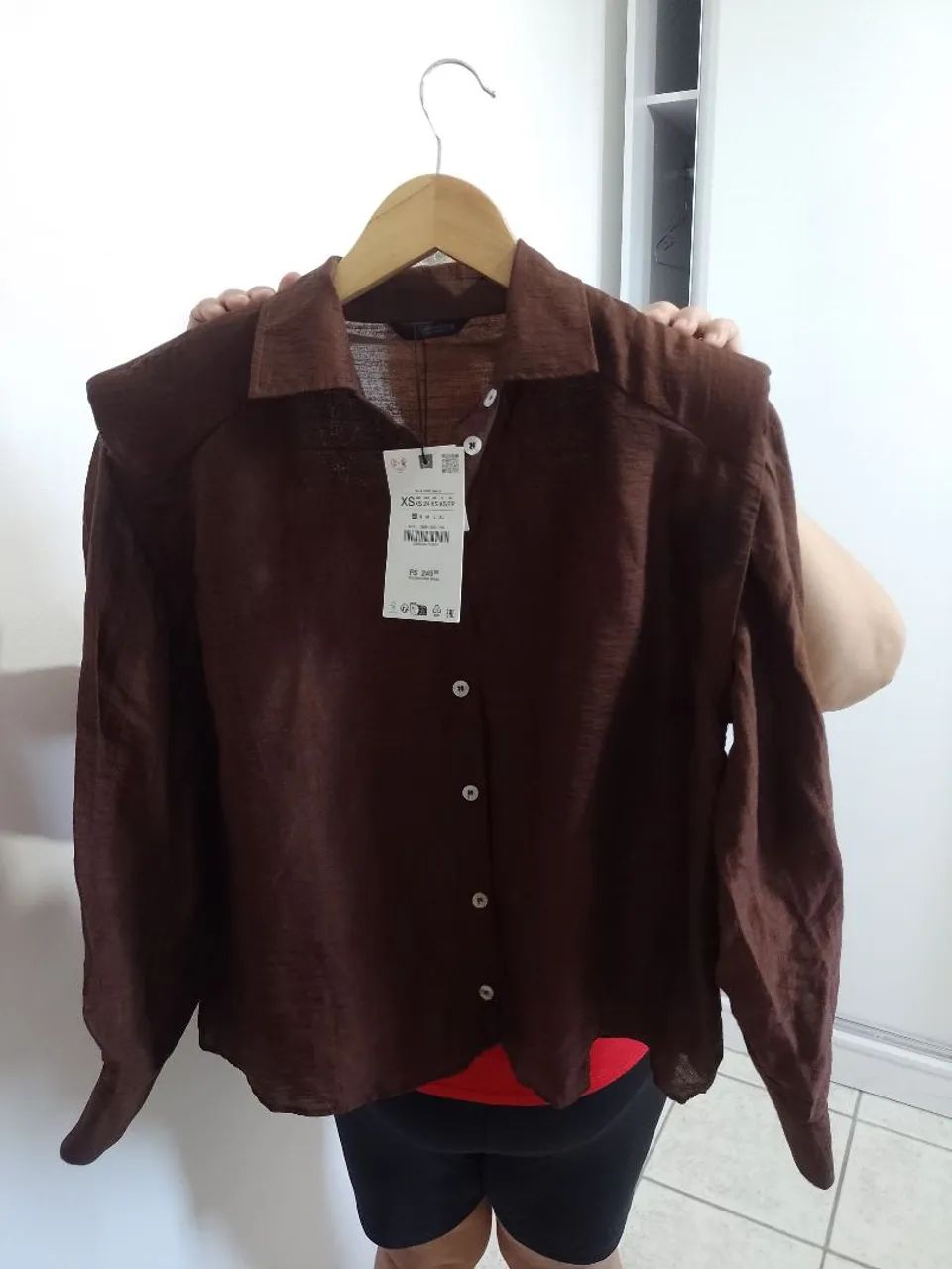 Blusa Zara Marrom PP - Foto 4