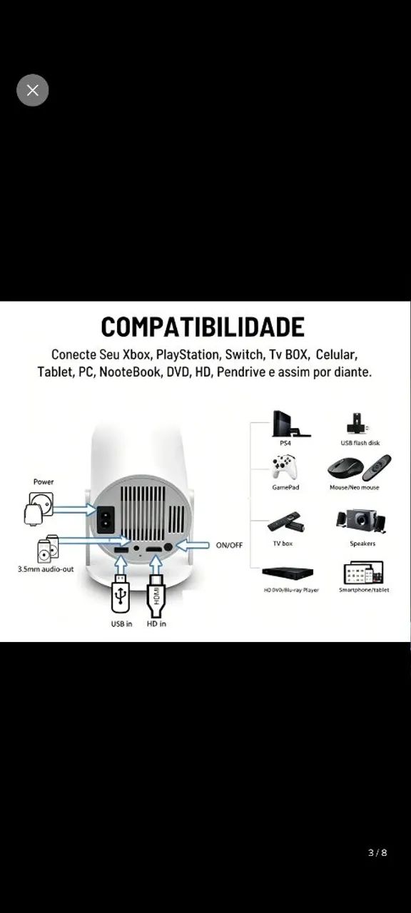 Projetor HY300 - HD - Foto 2