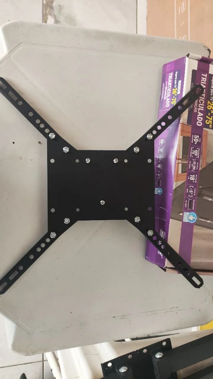 Vendo suporte articulado inclinável para smarts tvs até 75 polegadas  - Foto 2
