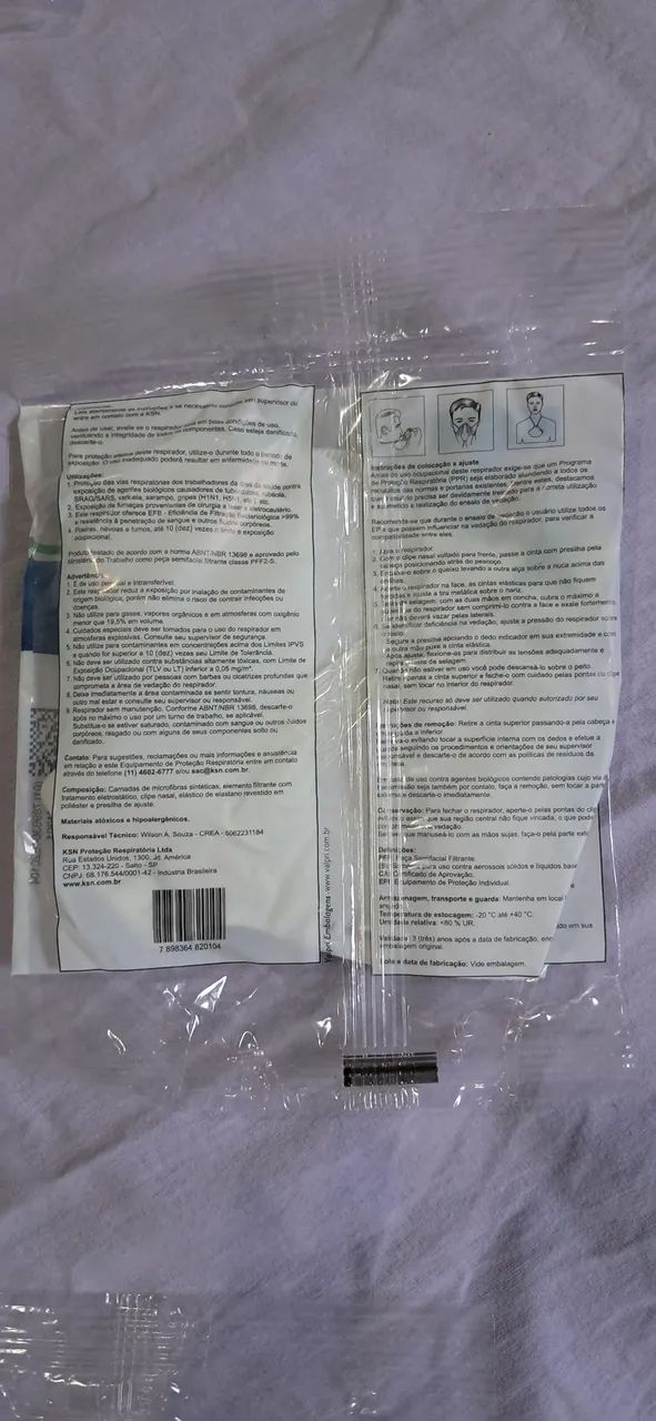 Máscara N95 PFF2 S 2