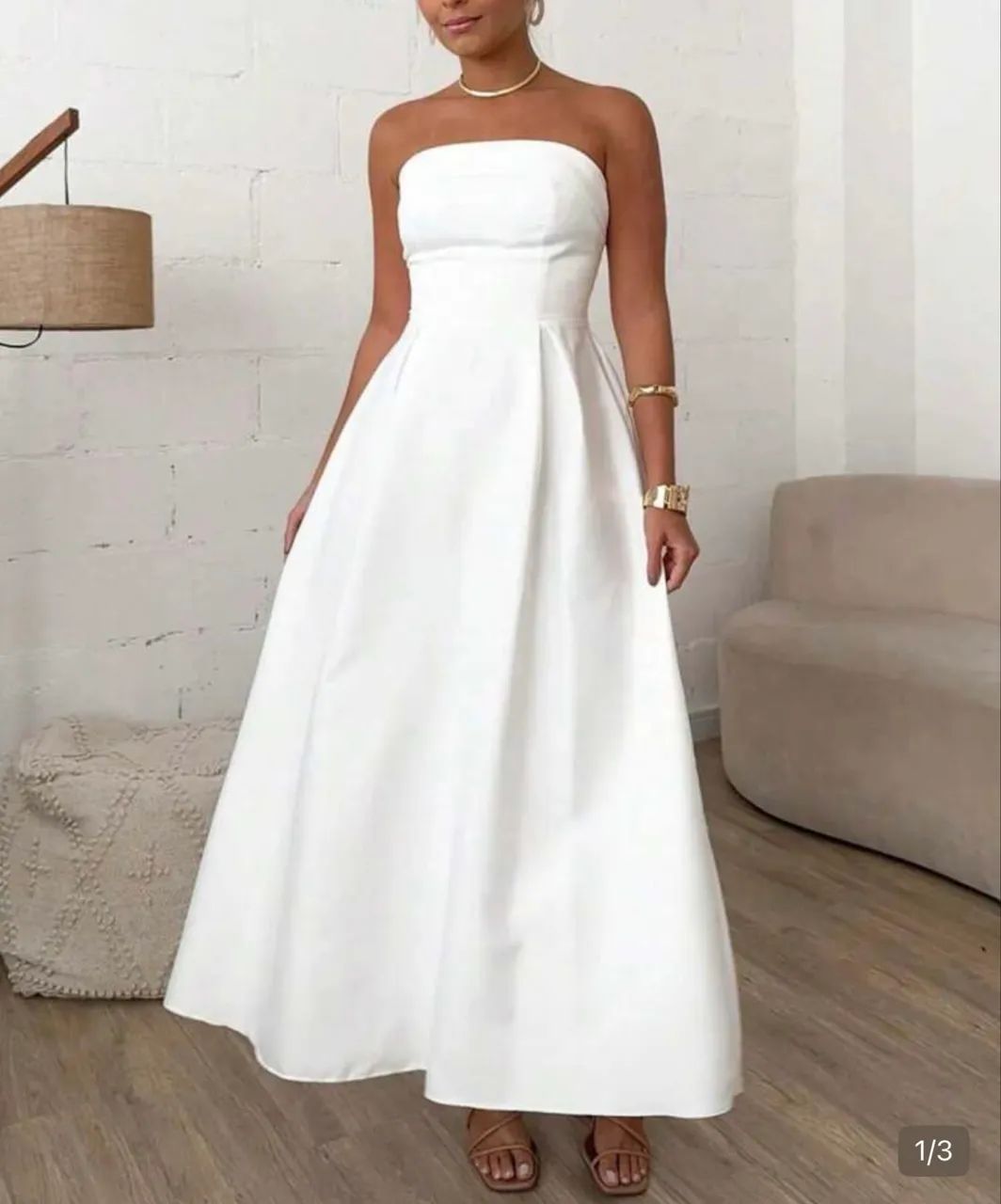 Vestido branco elegante  - Foto 3