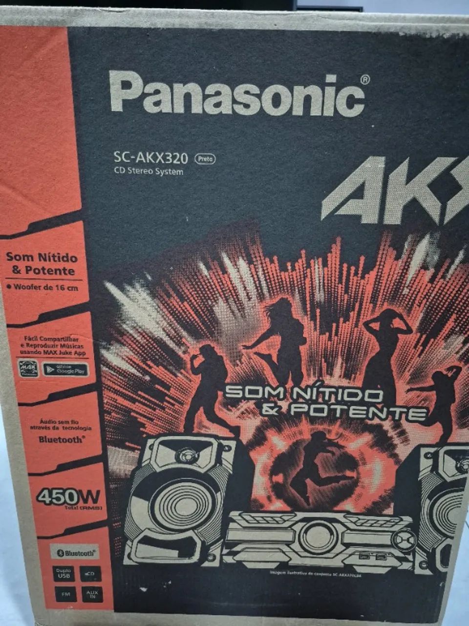 Aparelho de som Panasonic SC - AKX320 450W