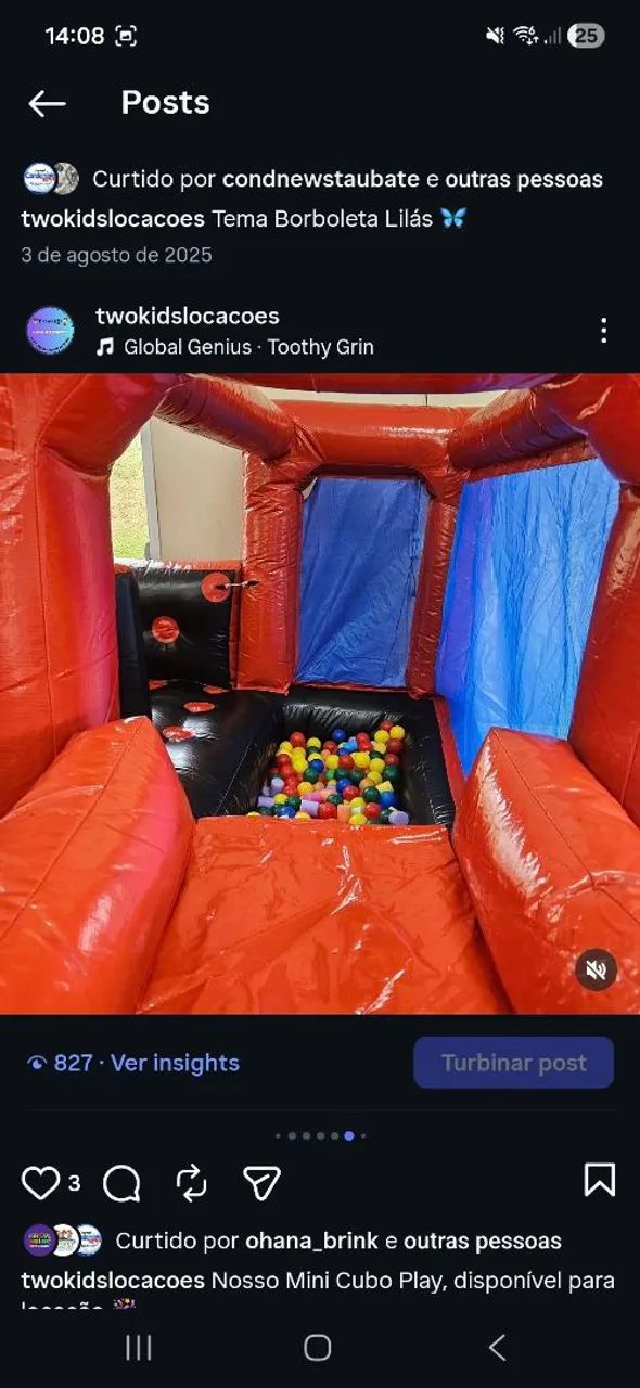 Mini cuboplay infl ável  - Foto 2