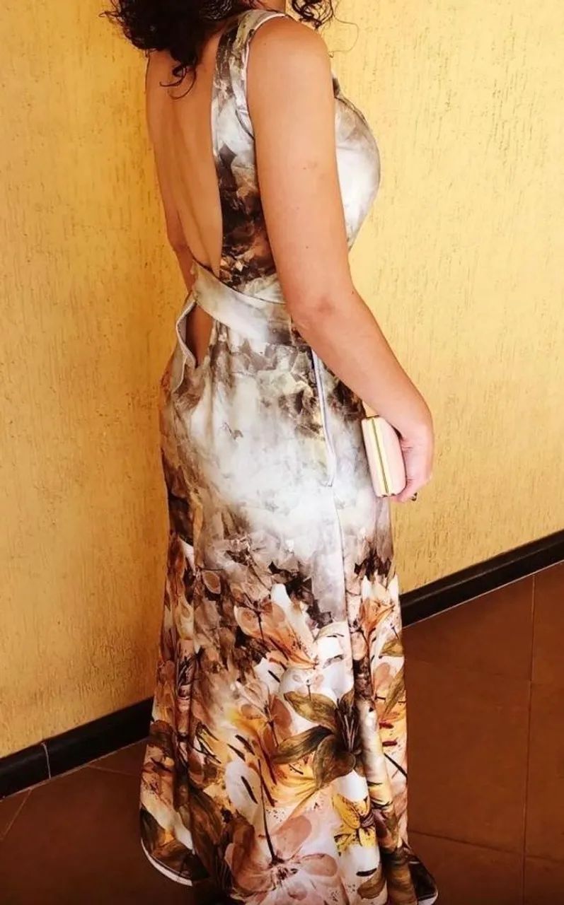 Vestido longo festa estampado - Foto 2