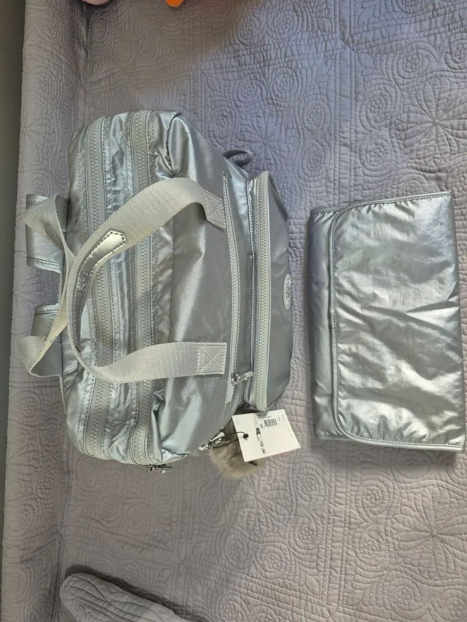 Mochila Maternidade Kipling Audrie Prata  - Foto 3