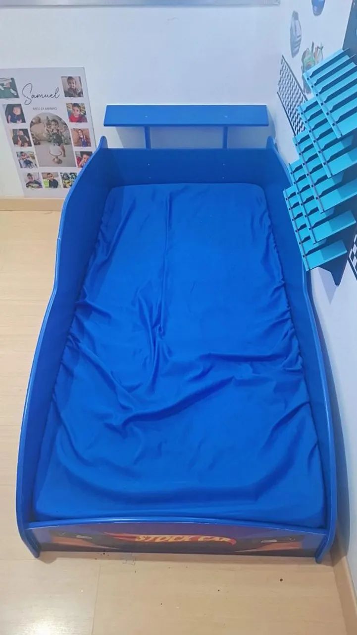 Mini cama Hotweels com colchão! Sem uso, foi apenas montada - Foto 4