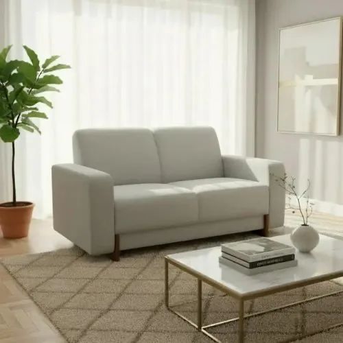 Sofá Luciana 2 Lugares 1.35m - Cinza Linho Entrega Rápida - Foto 4