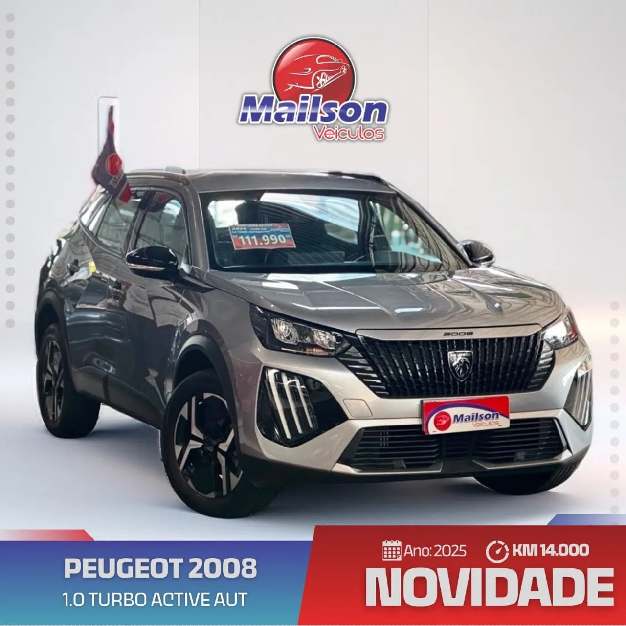 Peugeot 2008 2008 Active 1.0 Turbo Flex 5p Aut. 2025
