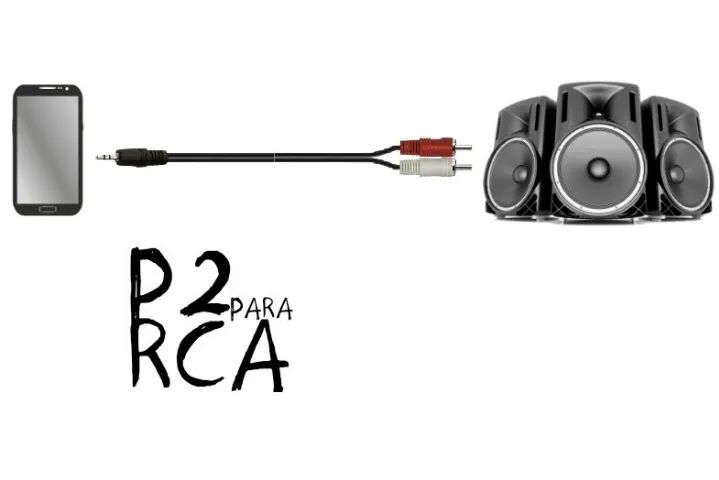 cabo de áudio p2 x rca - Foto 2