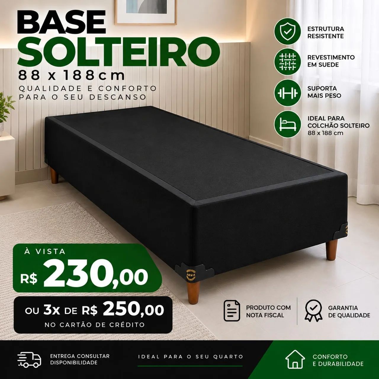 Base solteiro direto da fábrica 