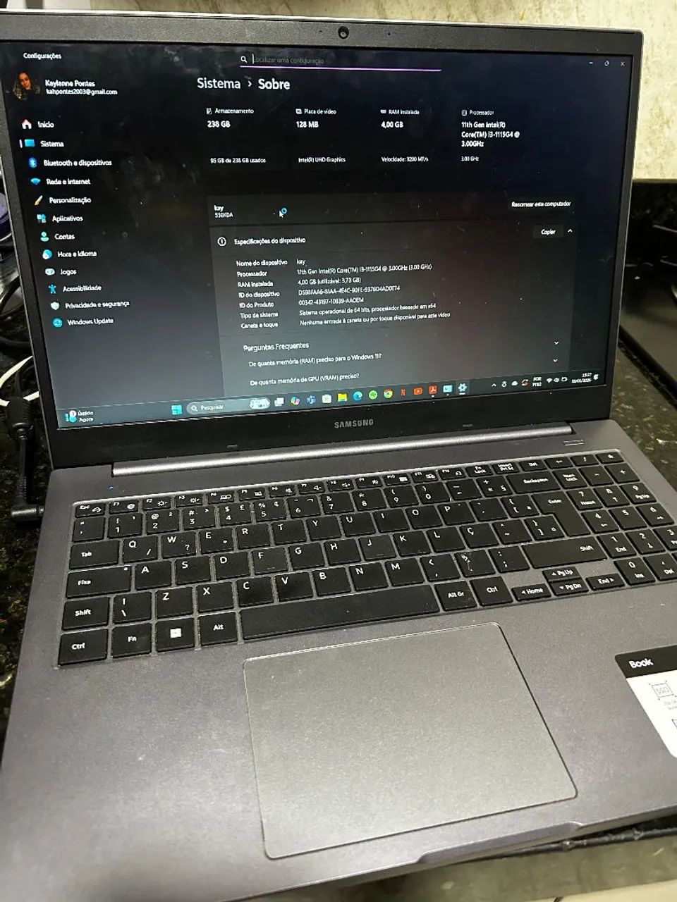 Computador Samsung com processador Intel Core i3 11ª geração. - Foto 2