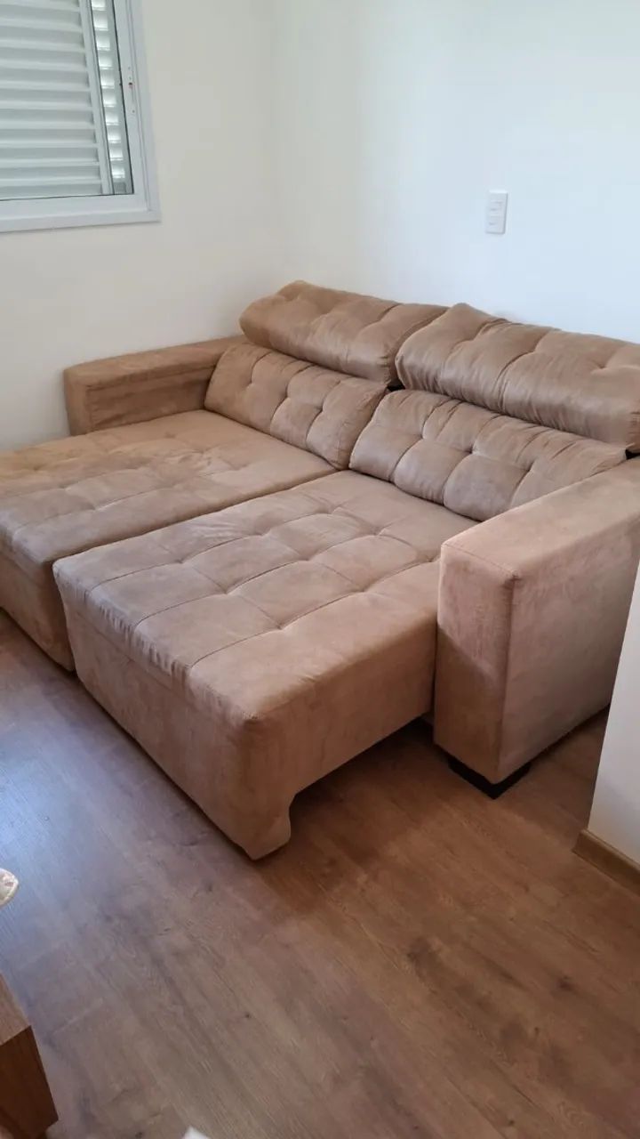 Sofá retrátil 4 lugares com encosto reclinável - Foto 2