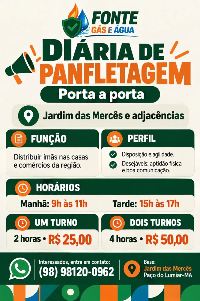 Vaga panfletagem 