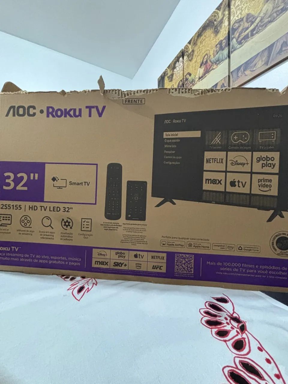 Tv AOC 32 polegadas RokuTV