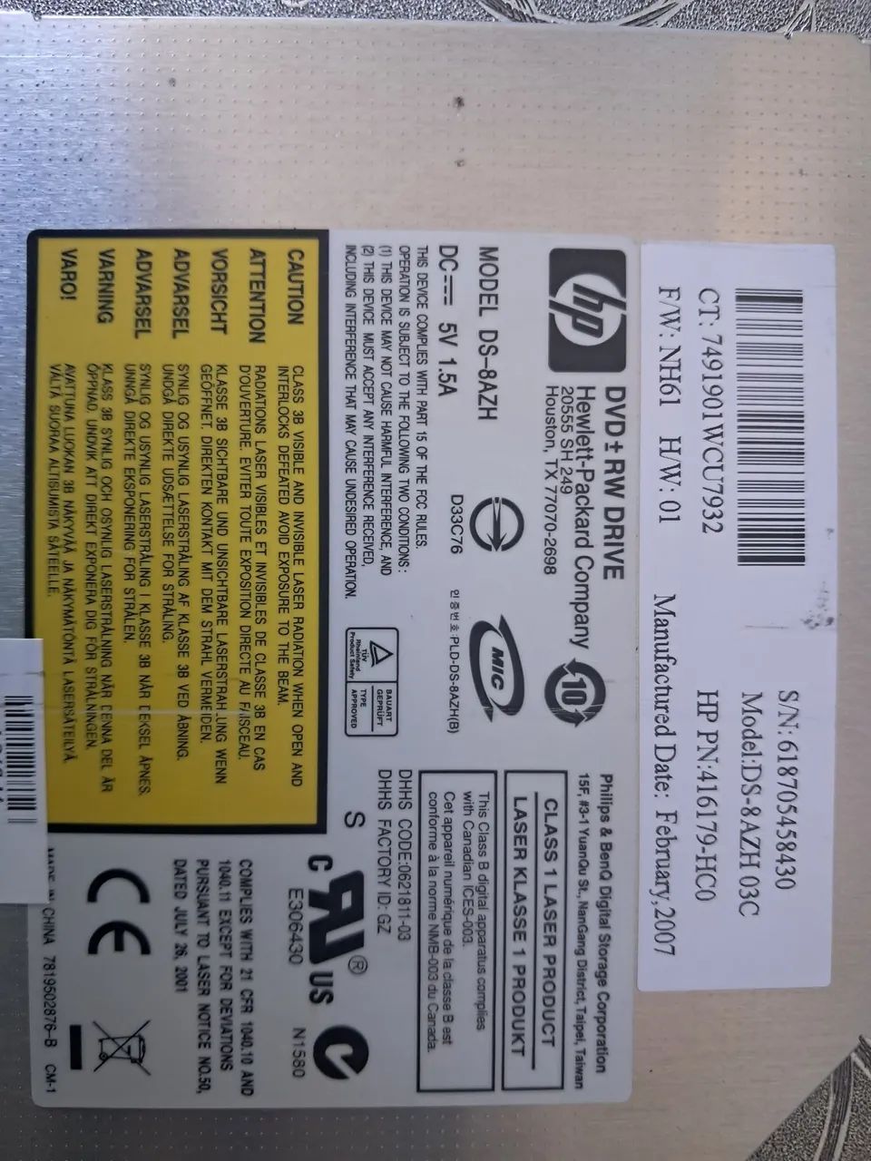 Gravador de DVR para notebook HP modelo DS-8AZH - Foto 5