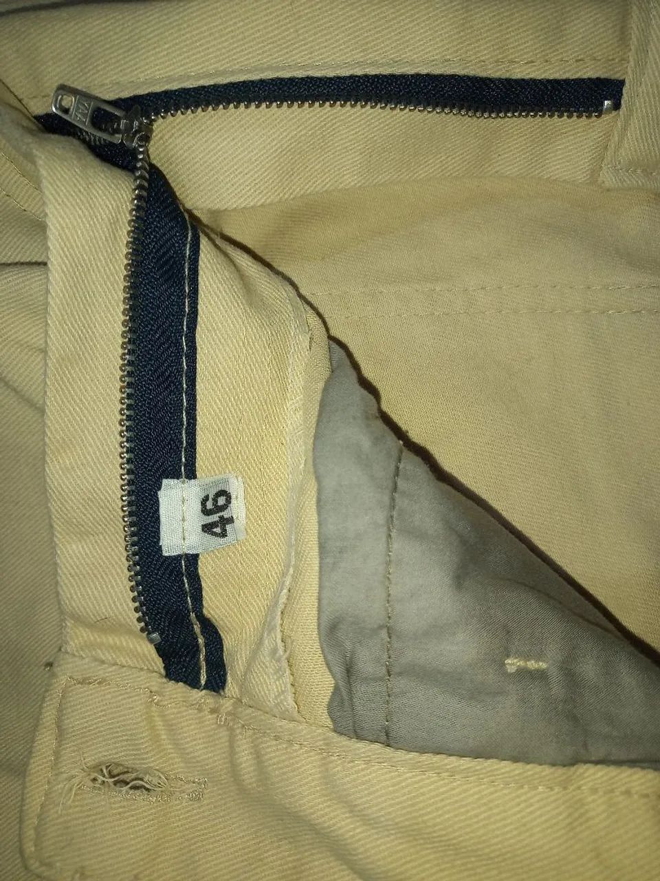 Calça Wide Leg Bege tamanho 46 - Foto 4