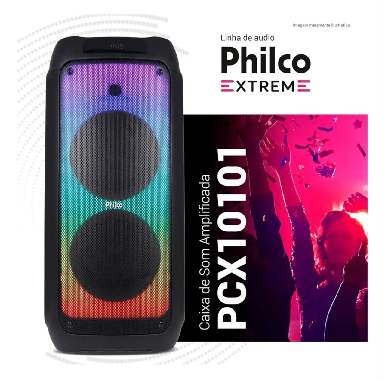 Caixa De Som Philco Pcx10101 Amplificada Led Bluetooth 2000w - Foto 3