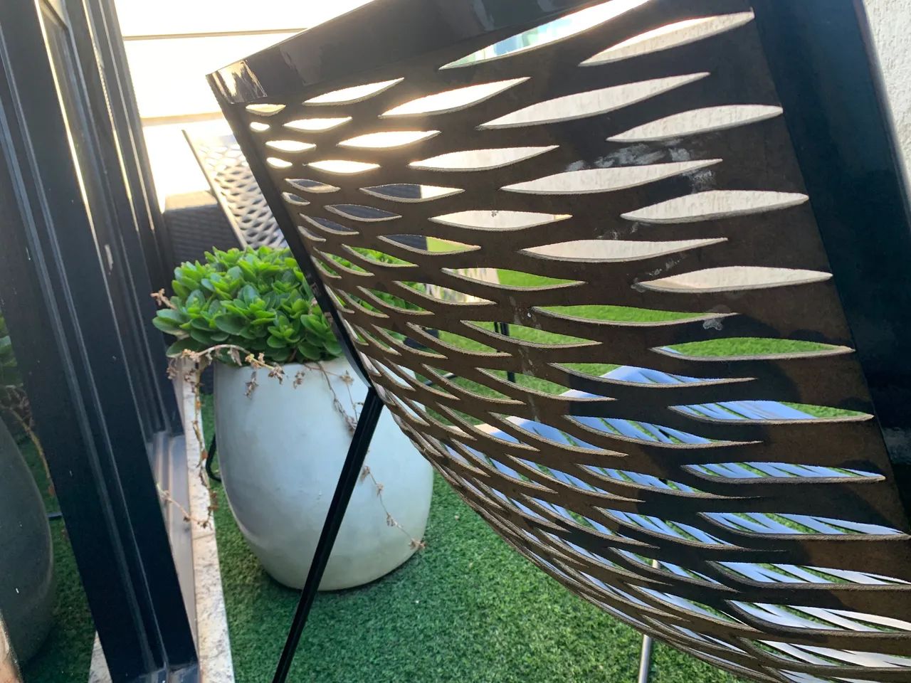 Conjunto Área Gourmet em Alumínio Preto - 2 Poltronas  - Foto 5