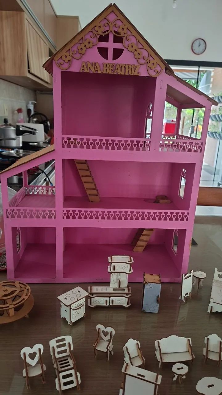 Casinha de MDF com mobiliário  - Foto 5