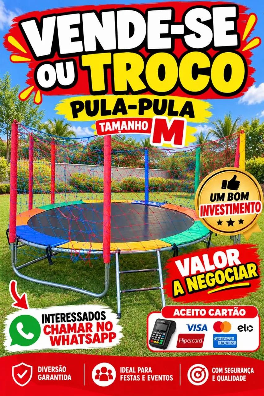 Cama elástica troco ou vendo 