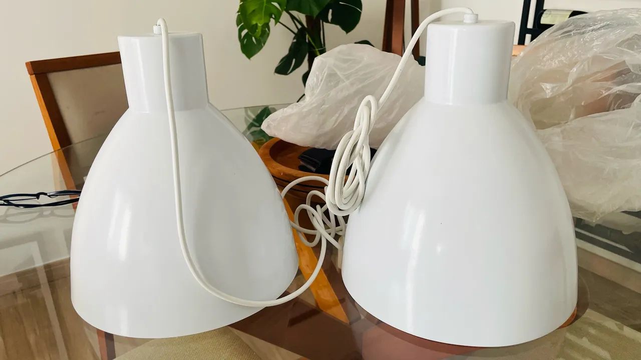 Luminária branca  - Foto 3