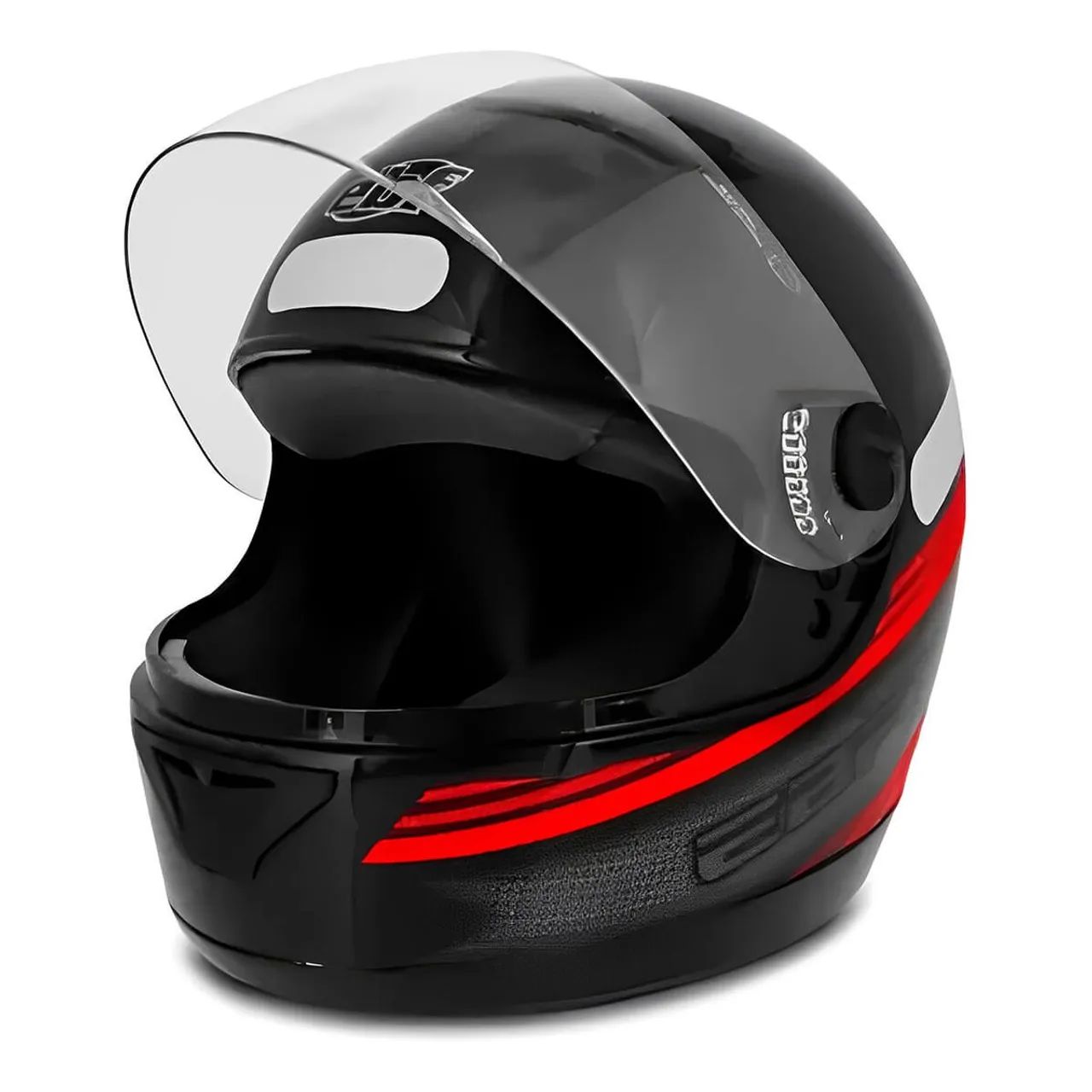Capacete EBF7 preto c/ vermelho (60) NOVO NA CAIXA - Foto 2
