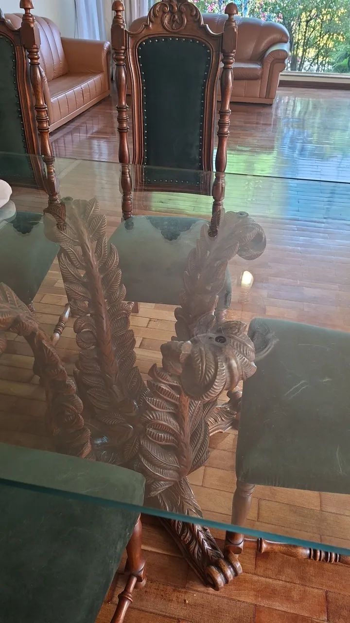 Mesa tampo de vidro + cadeiras - Foto 4