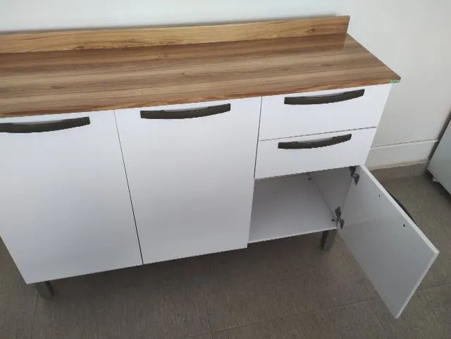 Balcão de Cozinha Branco 120cm - Foto 4
