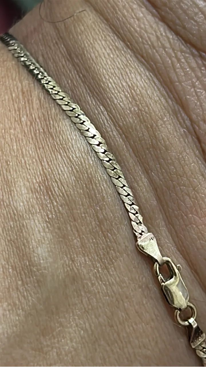 Pulseira em ouro 14 quilates 