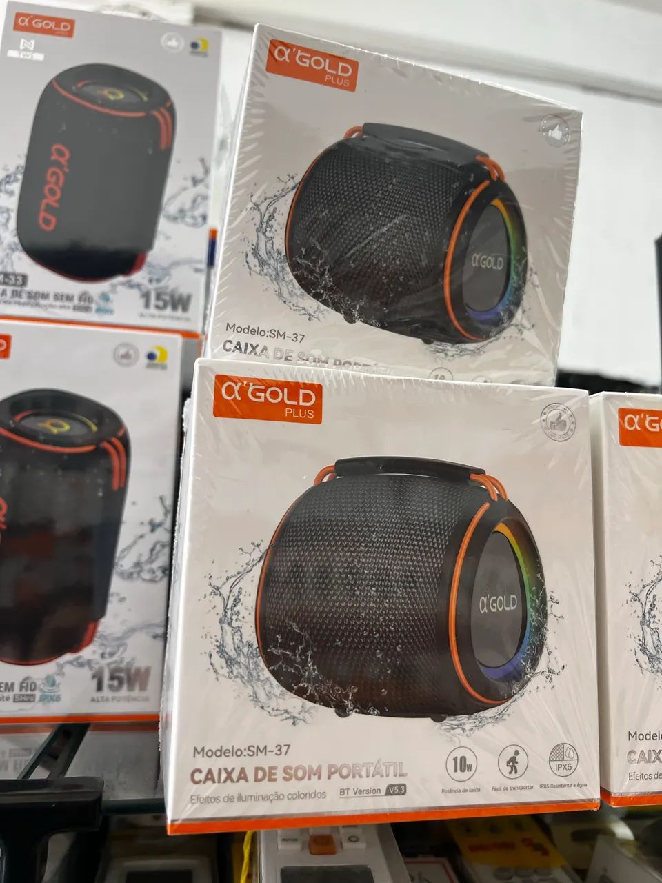 Caixa de Som Portátil Led RGB 