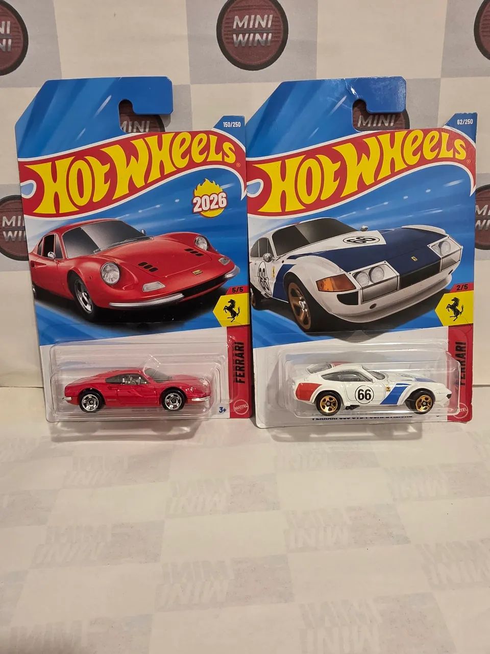 Hotwheels Kit c/2 Ferrari Dino 206 GT e 365 GTB4 Competizione 