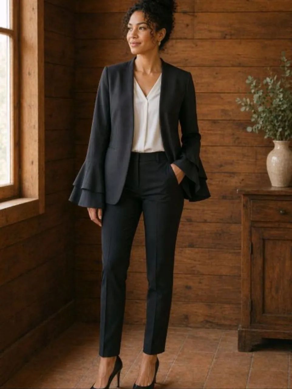 Blazer preto elegante 