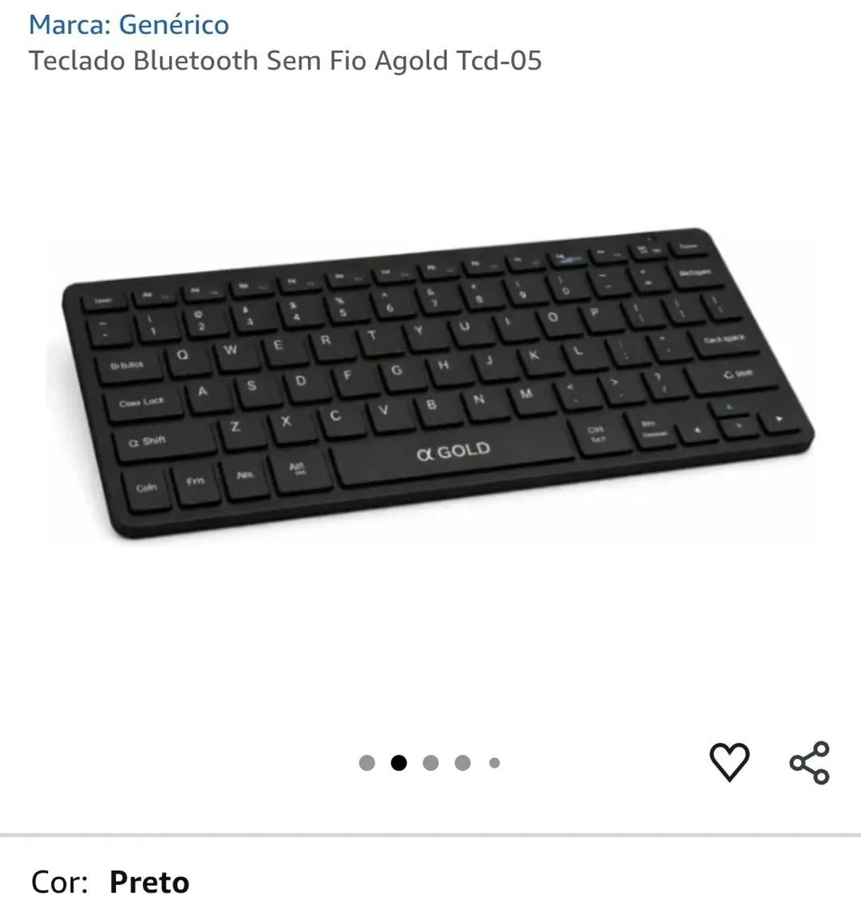 Teclado Bluetooth Sem Fio Agold Tcd-05<br> - Foto 5