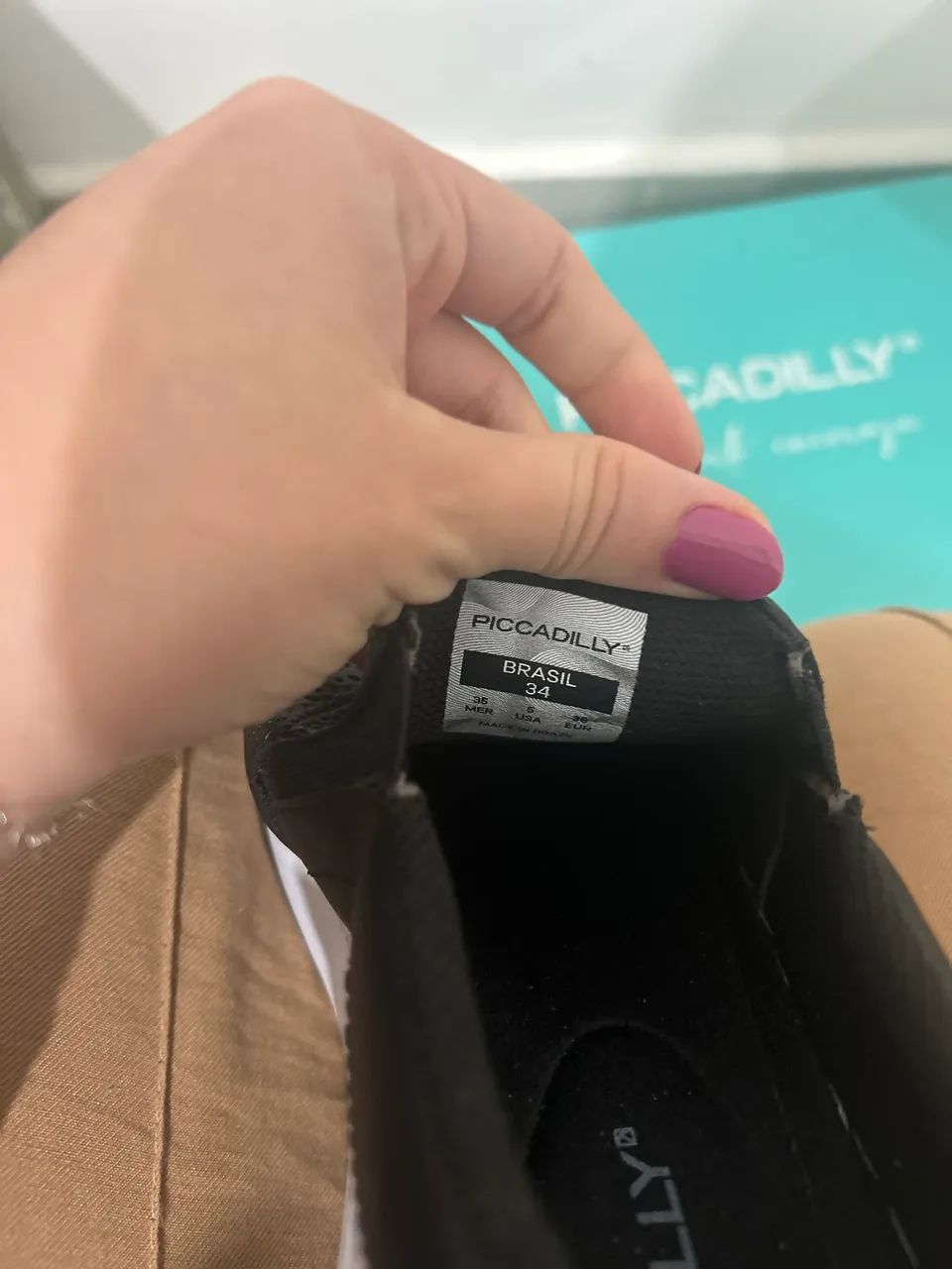 Slip on preto da piccadilly - Foto 2