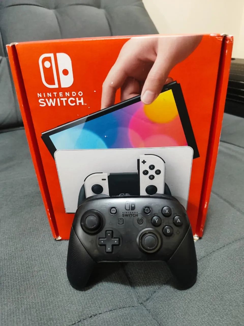 Nintendo Switch OLED completo + Pro Controller + Mario Kart + 128GB - Foto 5