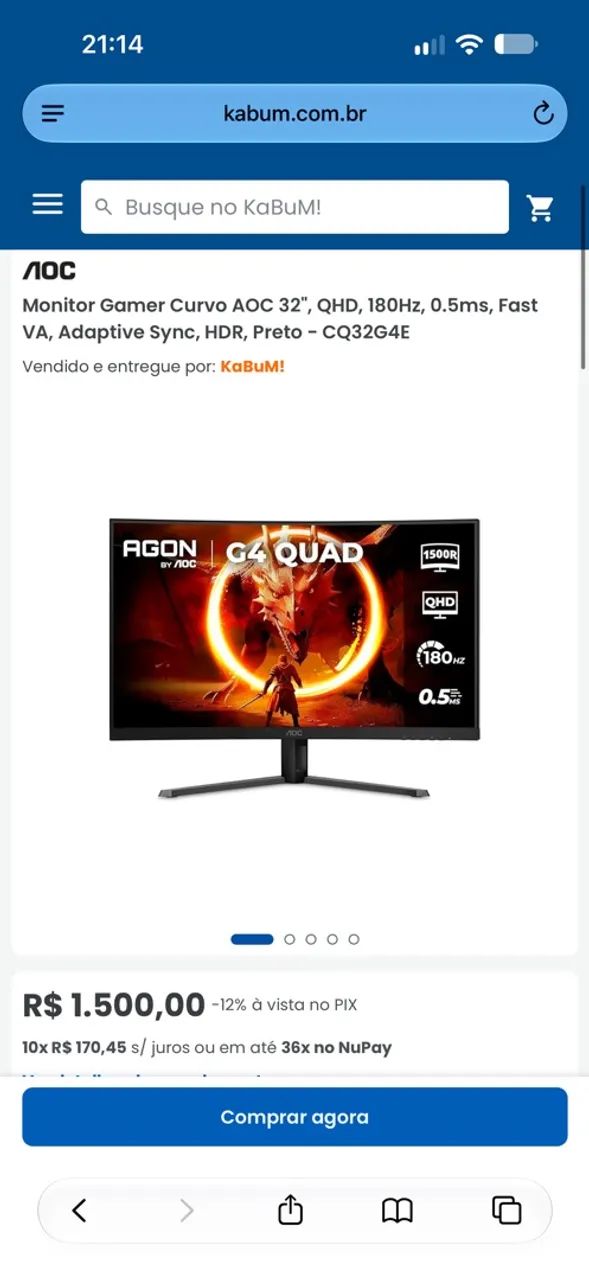 MONITOR AOC GAMER - Foto 2