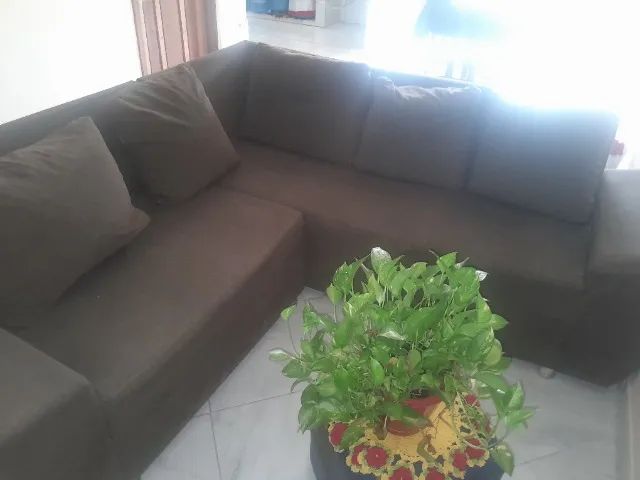Vende sofá de canto marrom  - Foto 4