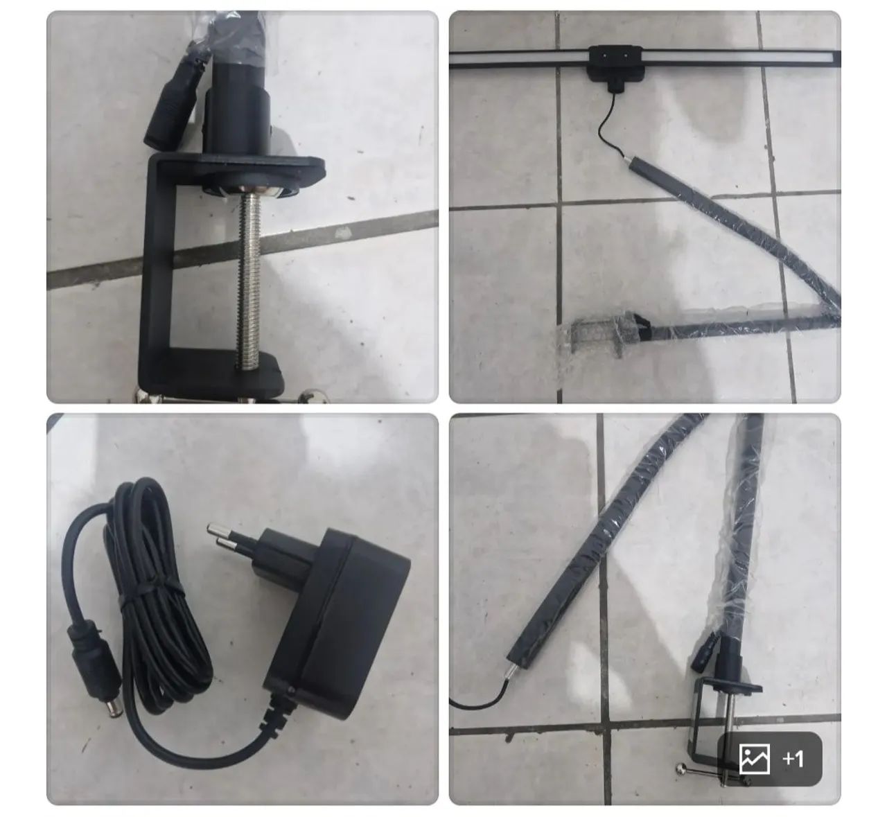 Luminária de Mesa LED Qfun J03 - Dupla Cabeça, Flexível e Regulável 