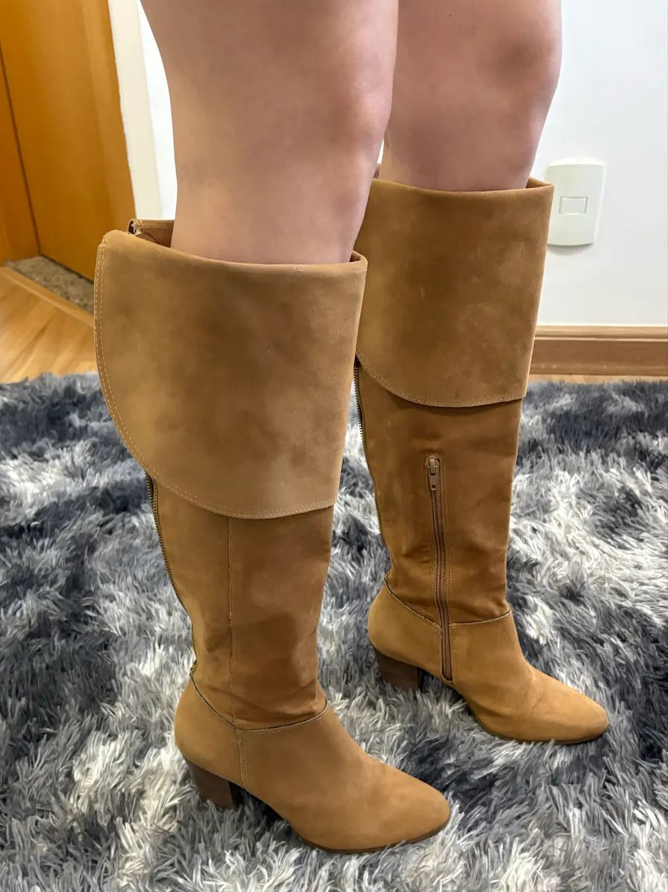 Bota de couro camurça legítimo - Foto 4
