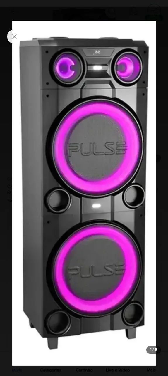 Caixa de som pulse, 2500W RMS